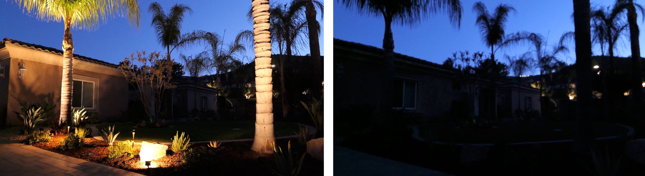 A side by side image demonstrating the effectiveness of using a demo kit